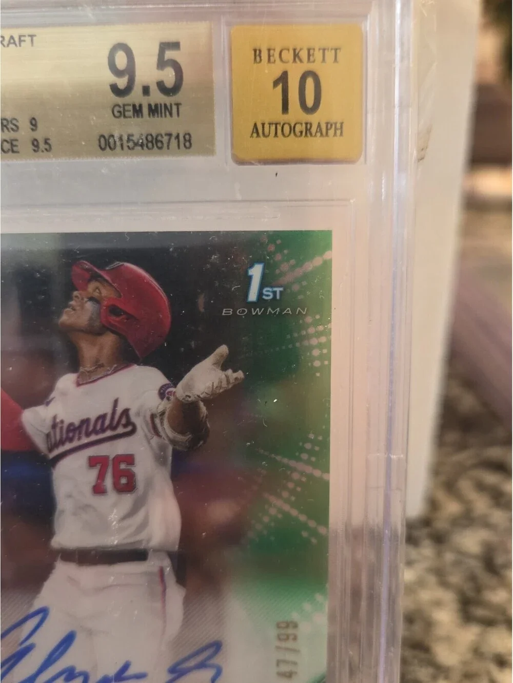 2022 Bowman Draft Chrome Draft Auto Elijah Green #CDA-EG Green Refractor /99
